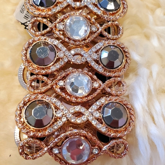 I.N.C. Rose Gold Cuff Bracelet and Earrings set - Picture 3 of 7